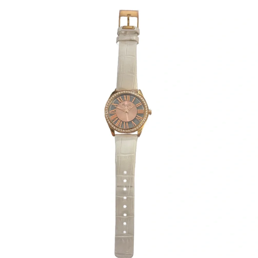 Kenneth Cole Rose Gold and White Women's Watch